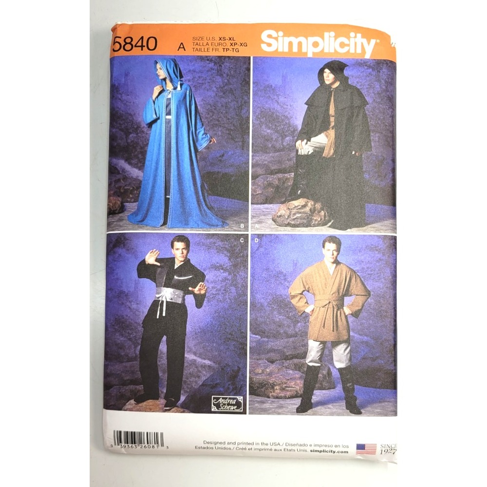 Simplicity Sewing Pattern‎ 5840 S XS - XL Factory Fold Uncut